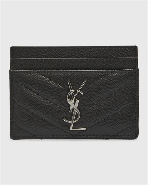 Saint Laurent YSL Monogram Card Case in Patent Leather.